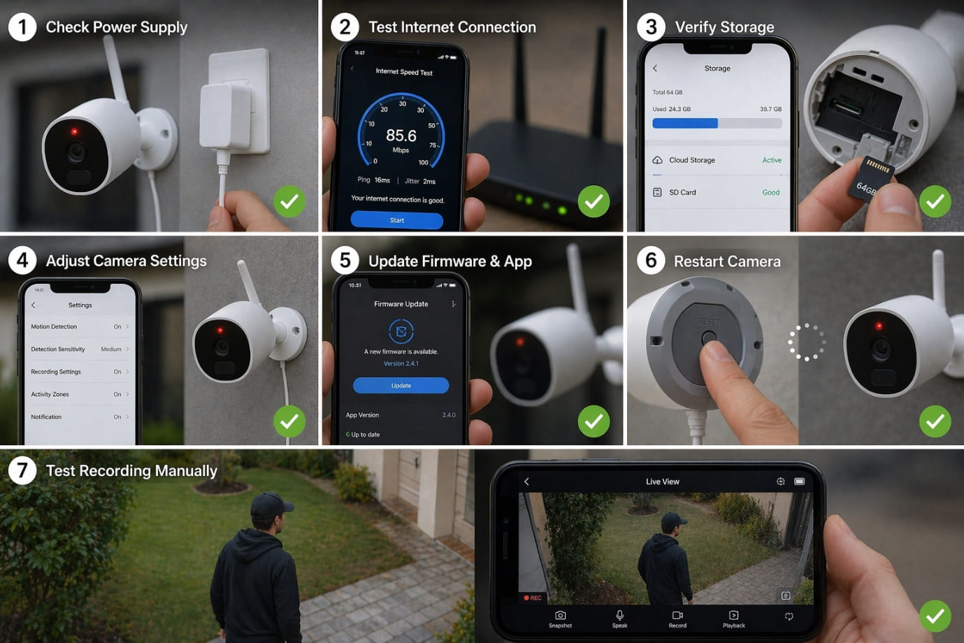 Step-by-Step Troubleshooting Wireless Security Camera Not Recording Issue